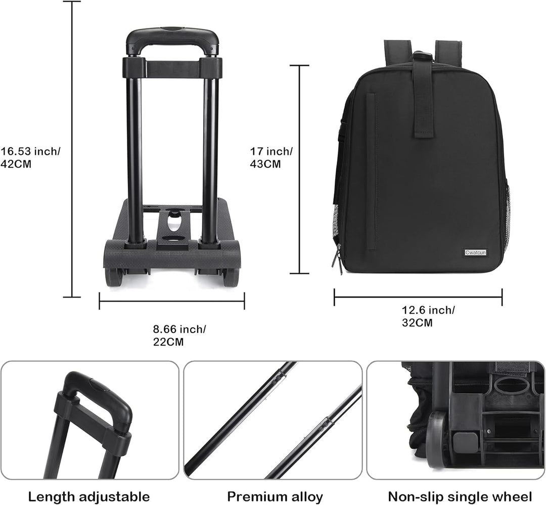 Cwatcun Kamerarucksack Camera Backpack Professioneller für spiegellose DSLR/SLR-Kamera, wasserdicht,