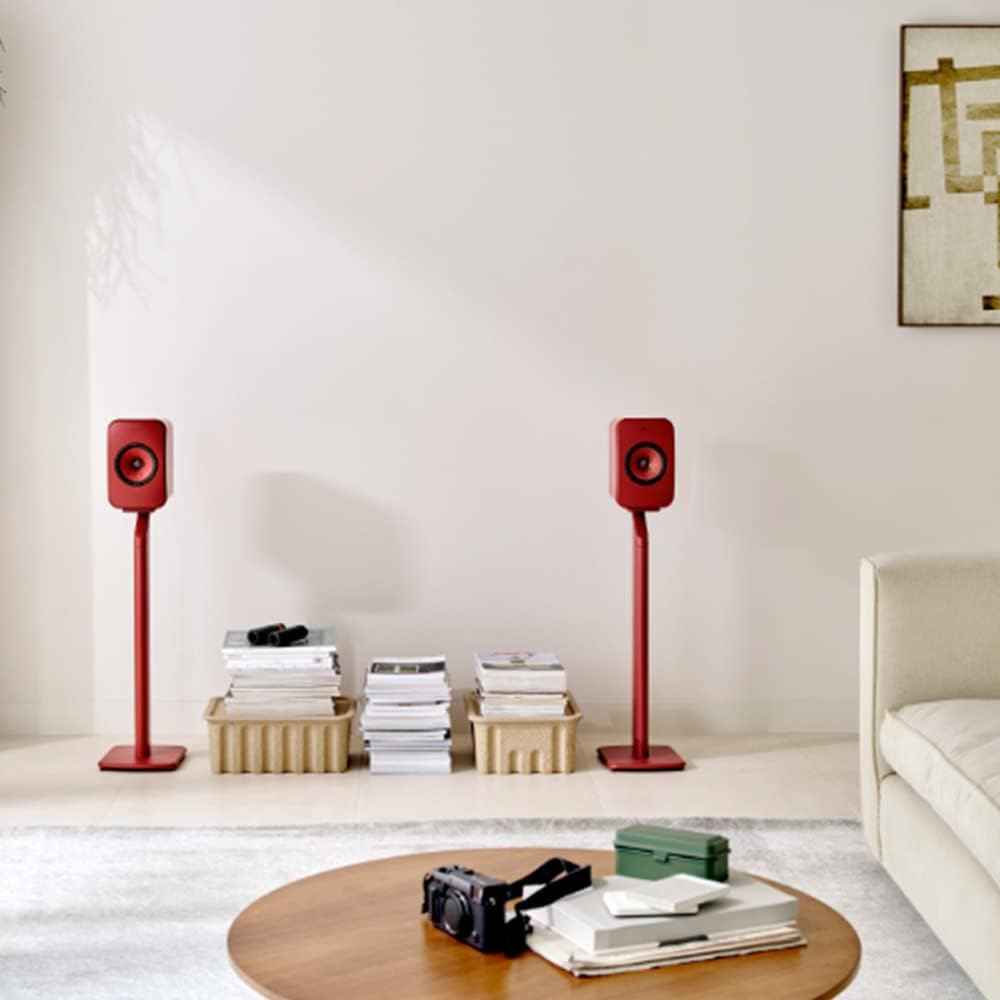 KEF S1 Standfuss für LSX- und LSX II-Aktivlautsprecher (Paar), Rot LSX S1 Rot, LSX S1 Rot