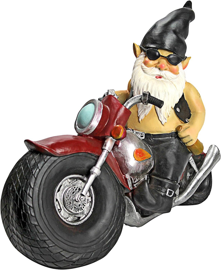 Design Toscano Dekofigur Biker mit Lederjacke, Masse: 14 x 34,5 x 28 cm Single Schmierfett-Axel der