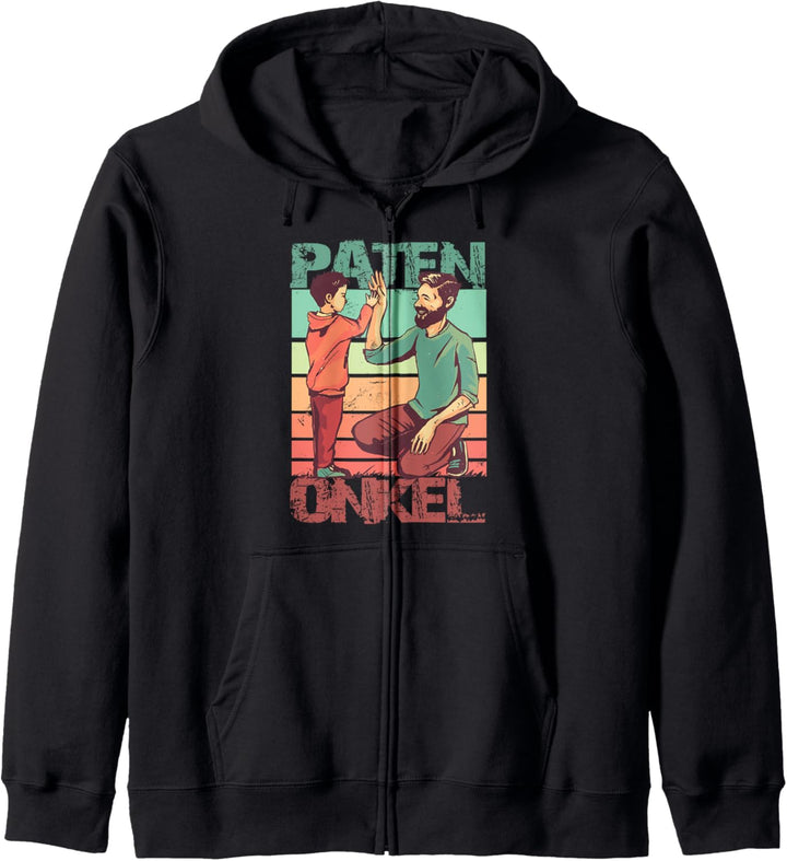 Patenonkel Vintage Motiv für den werdenden besten Patenonkel Kapuzenjacke