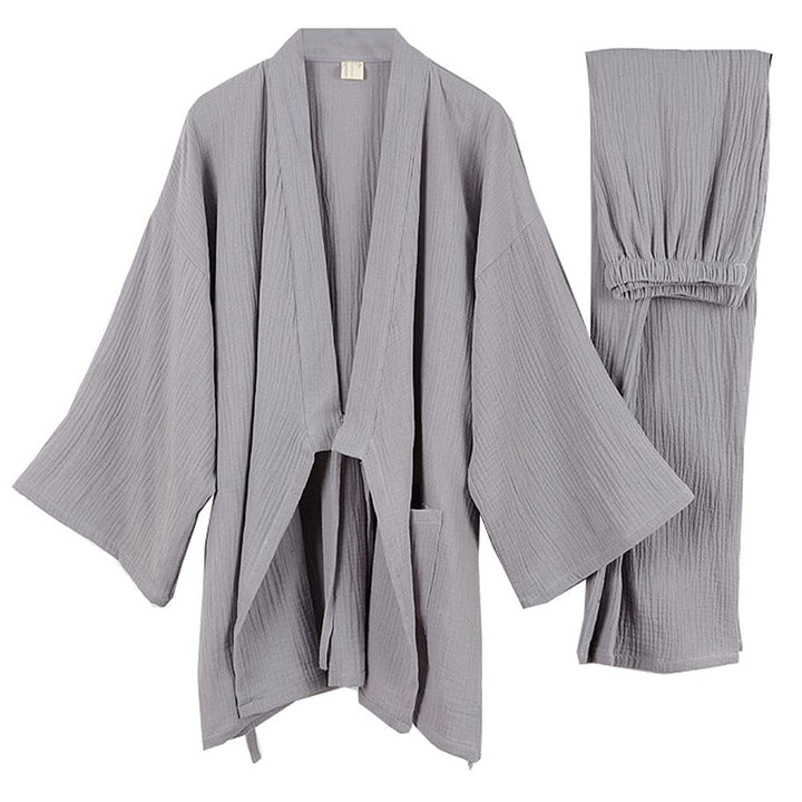 Japanische Kimono Loose Casual Home Pyjamas für Herren Nachtwäsche Grösse XL O64