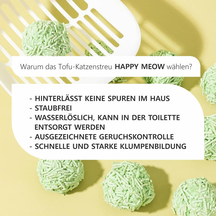 Tofu-Katzenstreu für Katzen (18L/7,5Kg) - Natürlich und biologisch abbaubar - Sofortiges Klumpen, st