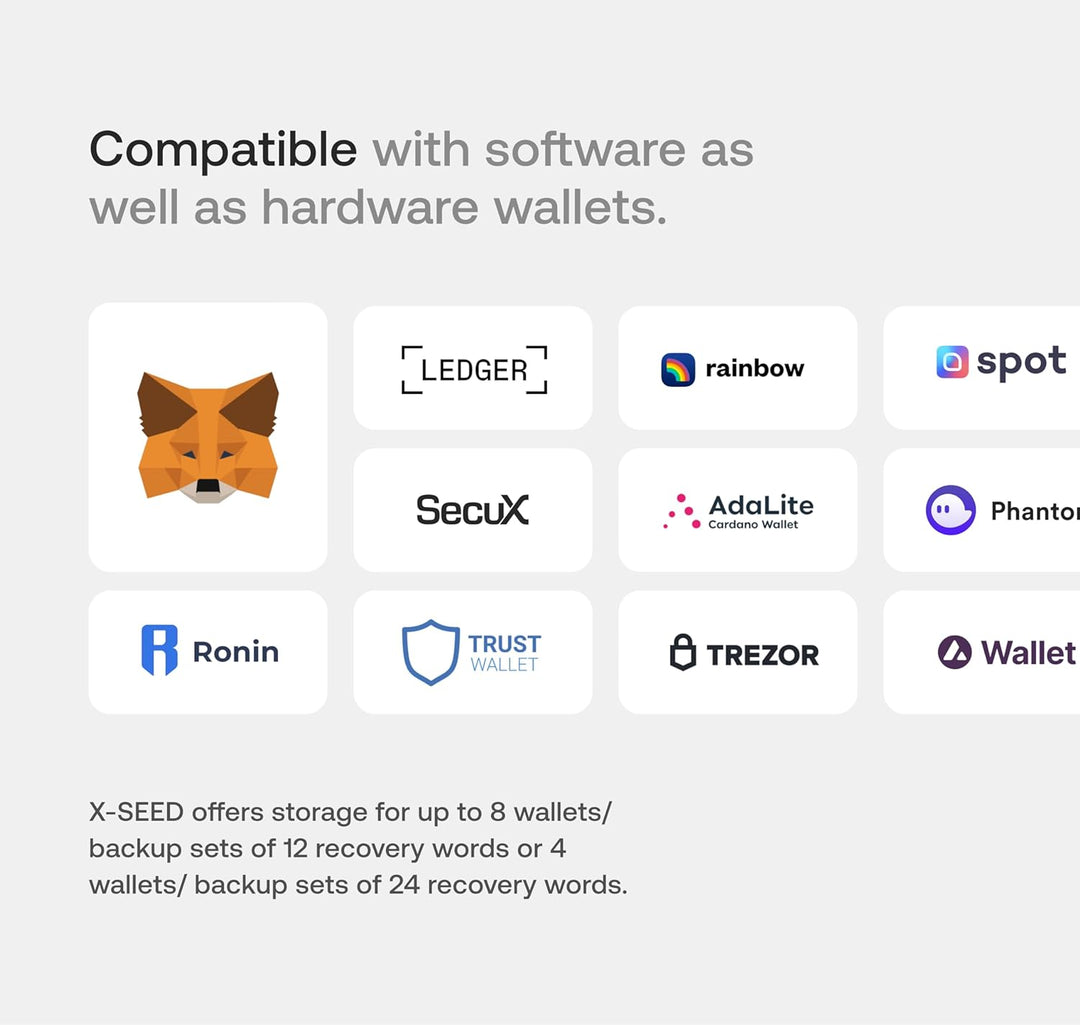 SecuX – XSEED Plus - Sichere Bitcoin Wallet Crypto Seed Storage Steel Plates (Steel Punch Set enthal