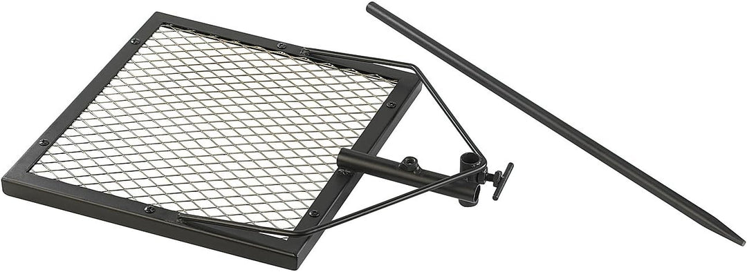 Rosenstein & Söhne Camping Grillrost: Mobiler Lagerfeuer-Grillrost mit Erdspiess, 36 x 36 cm (Grillg