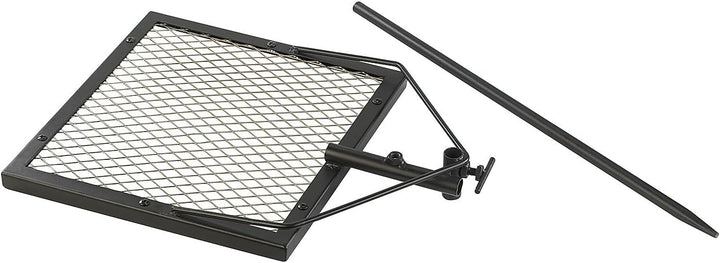 Rosenstein & Söhne Camping Grillrost: Mobiler Lagerfeuer-Grillrost mit Erdspiess, 36 x 36 cm (Grillg