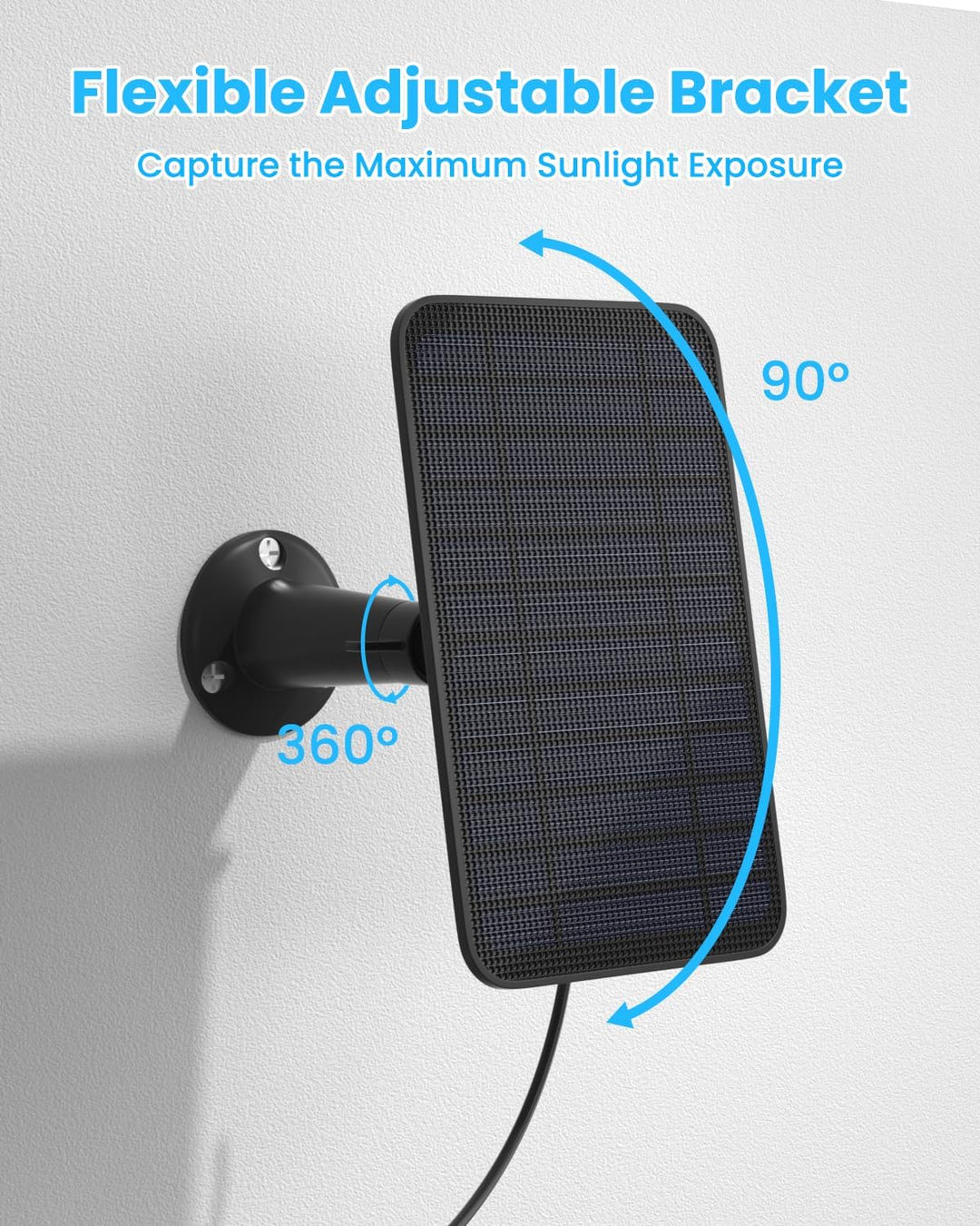5 W Solarpanel für Blinkkamera im Freien, Solarpanel-Ladegerät mit Akku, kompatibel mit New Blink Ou