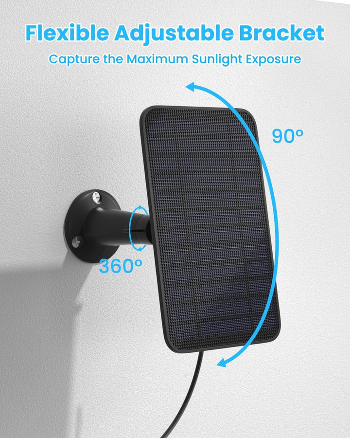 5 W Solarpanel für Blinkkamera im Freien, Solarpanel-Ladegerät mit Akku, kompatibel mit New Blink Ou