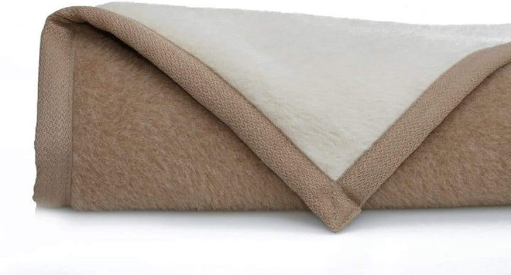 Ritter Decken Alpaka Decke weich Lima Star 150x220 cm Creme/Kamel 100% feinstes Alpaka (ungefärbt) a