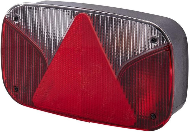 HELLA - Heckleuchte - Glühlampe - 12V - Anbau/geschraubt - Lichtscheibenfarbe: weiss/rot - Stecker: