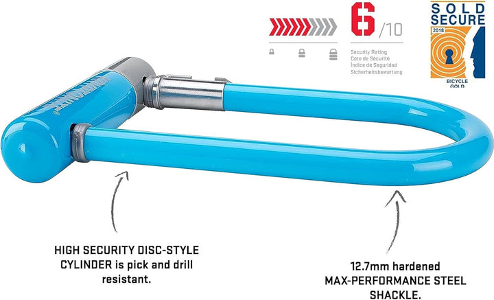 Kryptonite Kryptolok Mini-7 12,7 mm U-Lock Fahrradschloss mit FlexFrame-U Halterung, Unisex-Erwachse
