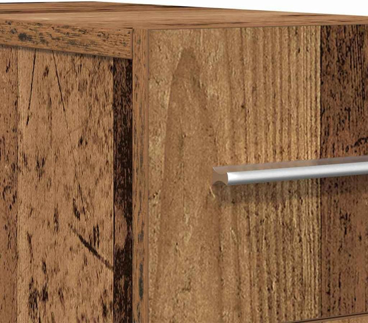 vidaXL modernes Sideboard mit Alter Holzoberfläche, 3 geräumige Schubladen, effektive Aufbewahrungsl