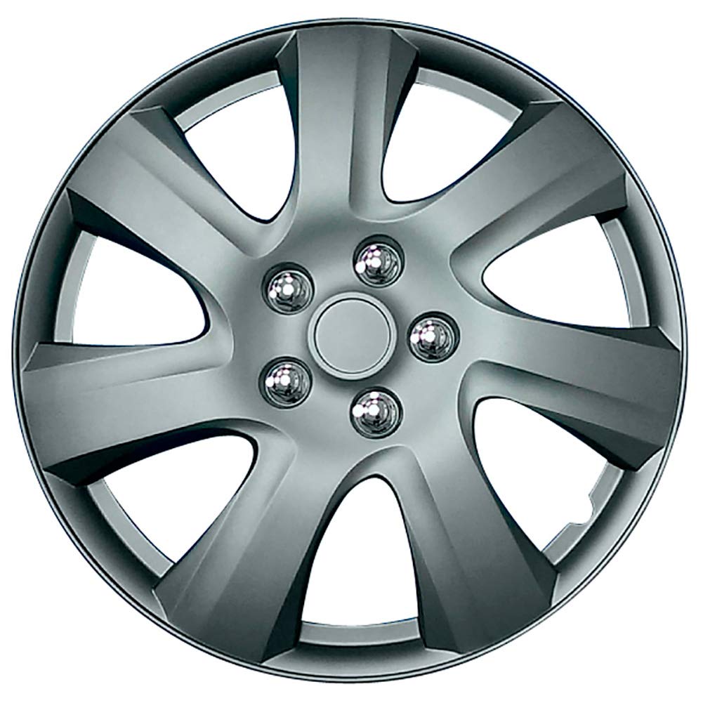 AUTO-STYLE Satz Radzierblenden Carolina 17-Zoll Matt-Gunmetal 17-inch, 17-inch