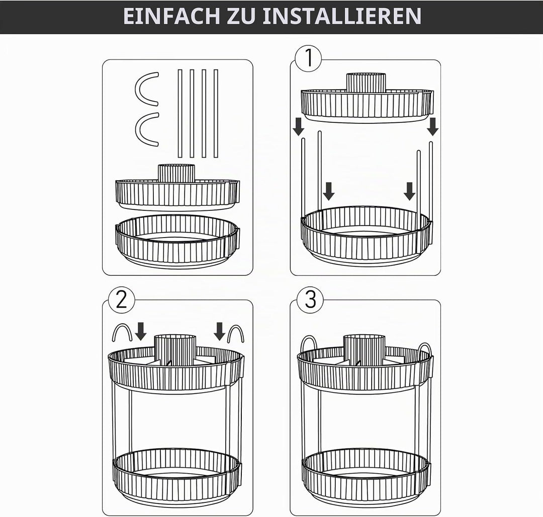 360 Drehbar Make Up Kosmetik Organizer 2 Ebenen Schminktisch Organizer Lazy Susan Makeup Skincare Or