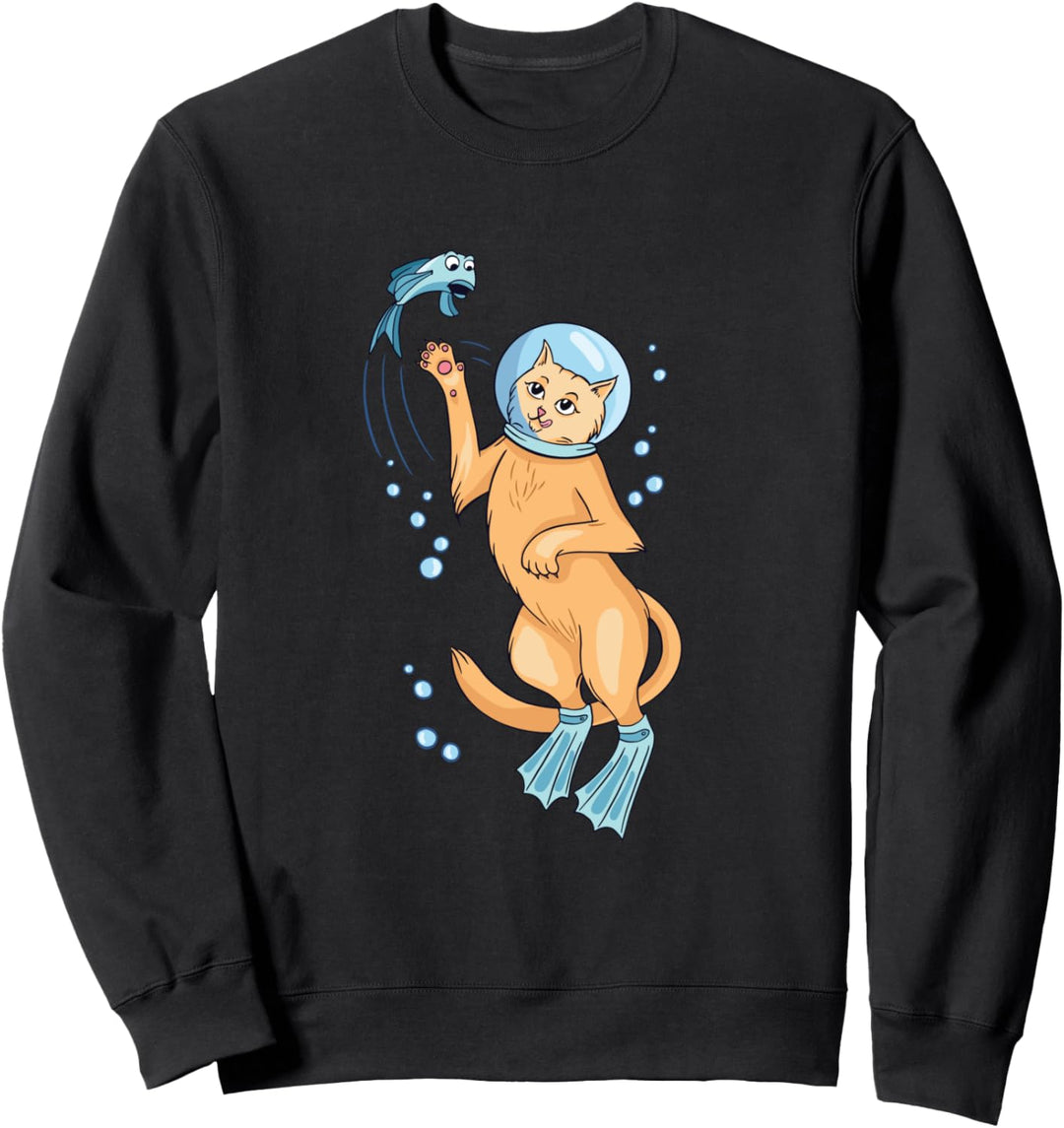 Taucher Katze Sweatshirt