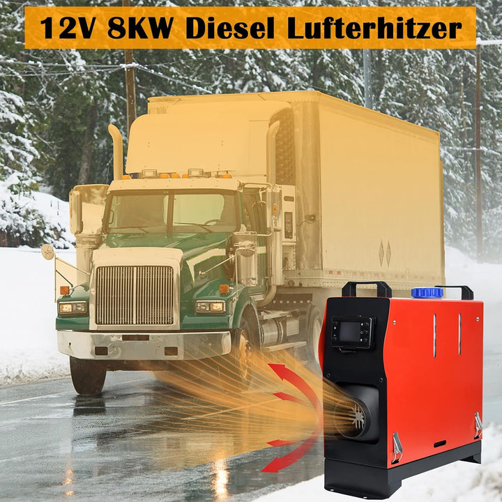 UISEBRT 8KW Standheizung Diesel Lufterhitzer 12V, Air Diesel Heizung Dieselheizung mit Schalldämpfer