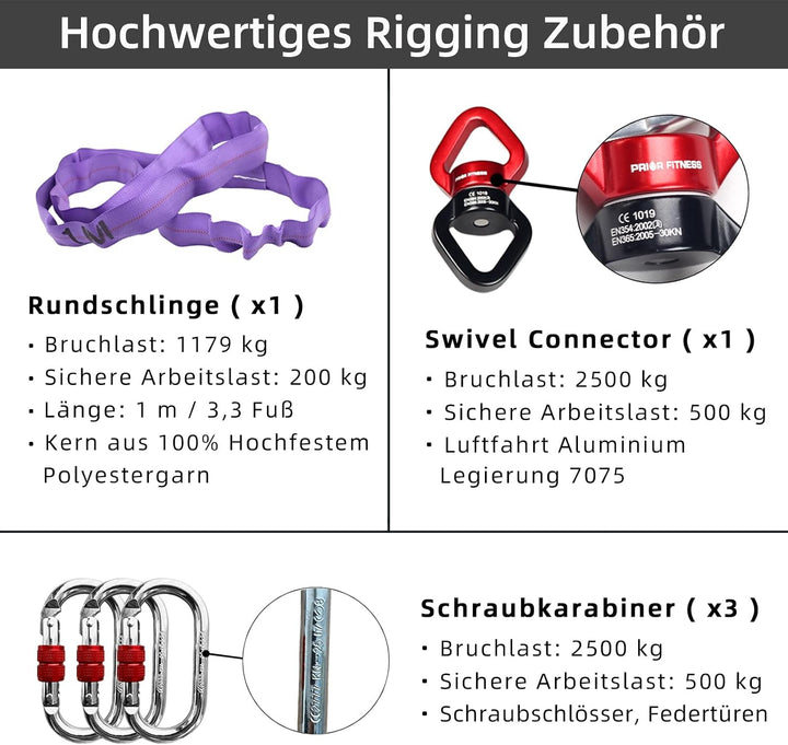 Aerial Hoop Set, Professional Aerial Lyra Hoop, 85cm/95cm/100cm 5 Grössen Edelstahl Single Point Aer