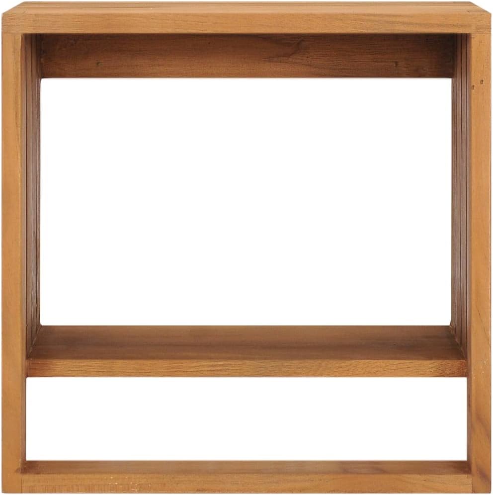 vidaXL Teak Massiv Handtuchregal Wandmontage Handtuchhalter Wandregal Bad Handtuchablage Hängeregal