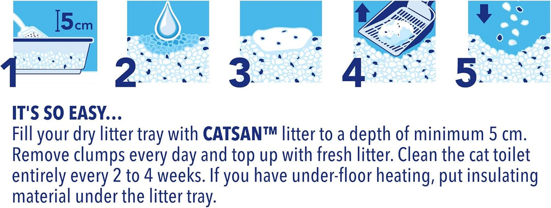 Catsan Katzenstreu Natural 8L - Klumpenstreu 8 Liter, 8 Liter