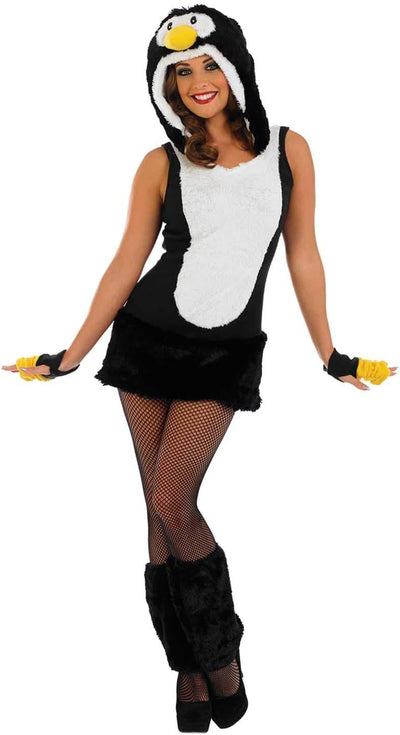 Fun Shack Schwarz Pinguin Kostüm Damen, Tierkostüm Pinguin Erwachsene, Pinguinkostüm Damen, Pinguin