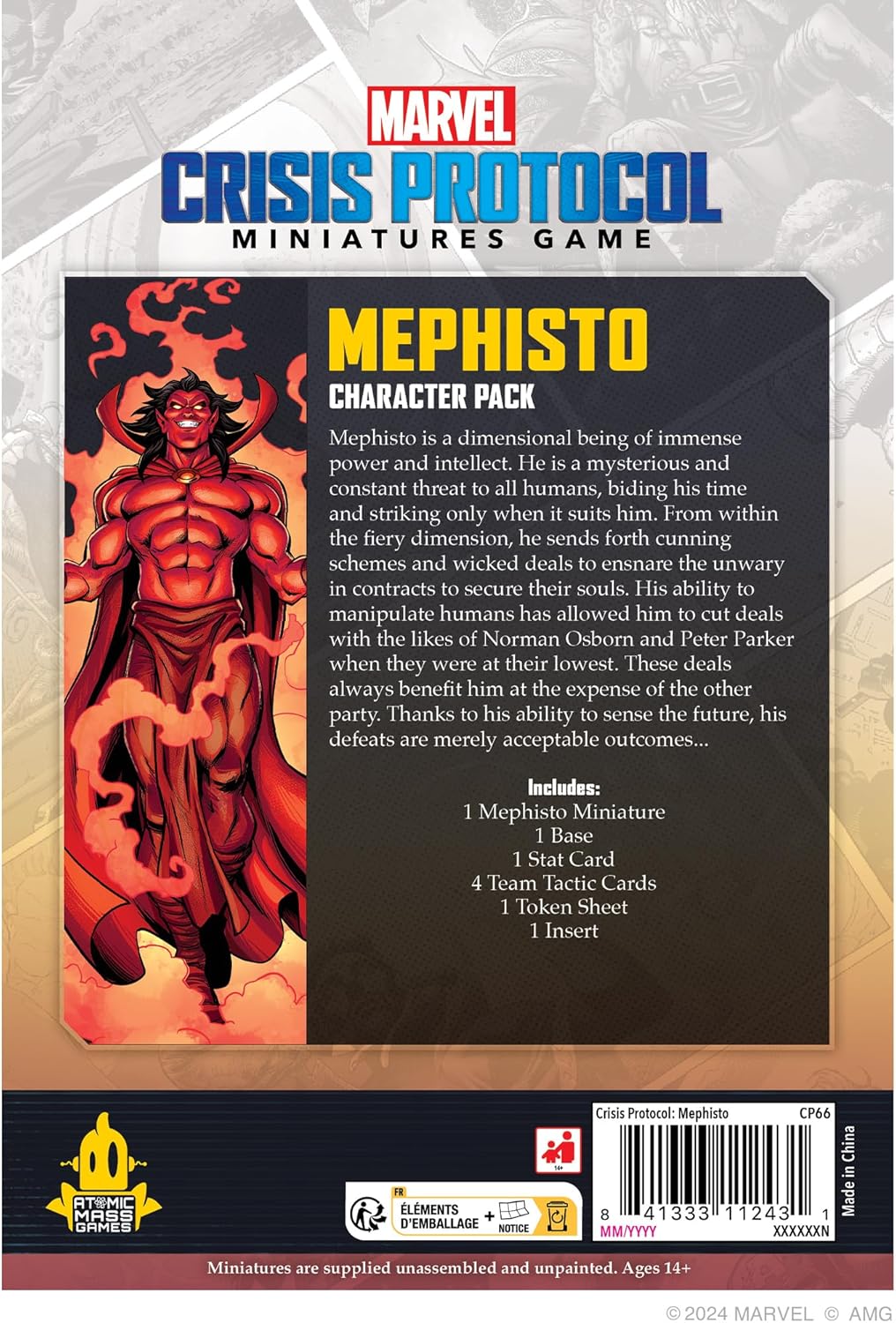 ATOMIC MASS GAMES, Marvel Crisis Protocol - Mephisto, Charakter-Erweiterung, Tabletop, 2 Spieler, ab