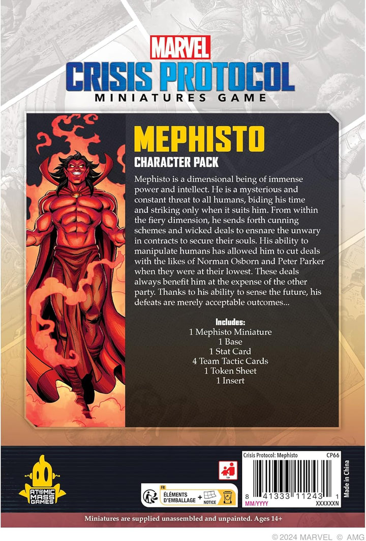 ATOMIC MASS GAMES, Marvel Crisis Protocol - Mephisto, Charakter-Erweiterung, Tabletop, 2 Spieler, ab