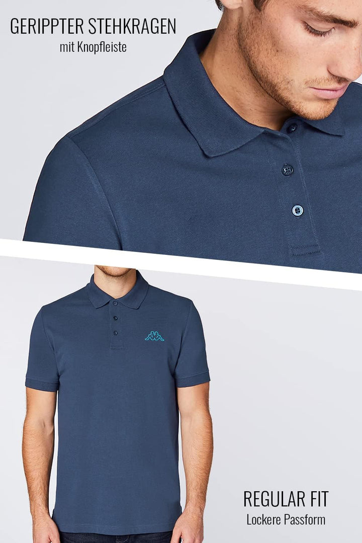 Kappa Herren Polo Shirt VENIST im 2er Pack in M - 5XL | Polo-Hemd mit Logodruck | Basic Poloshirts f