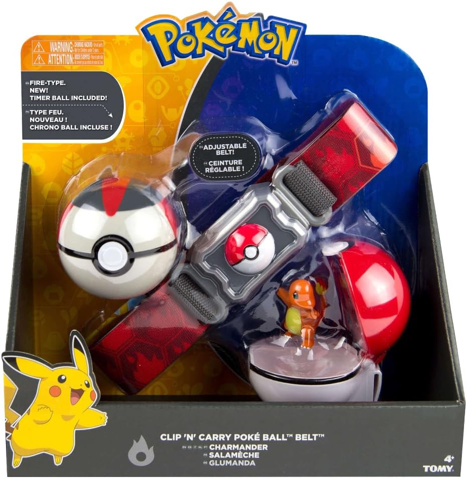 Pokemon Clip N Carry t18889d2charmander Gürtel mit Glumanda Figur und Fire Typ Poke Ball