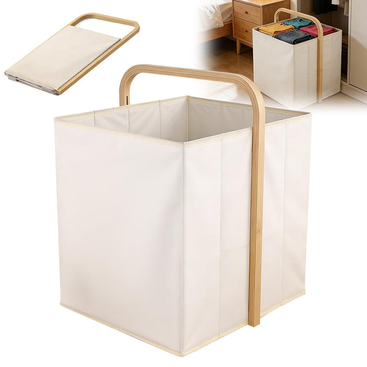 Faltbarer Wäschekorb 58L Faltbar,Hochbelastbar & Stabil aus 600D Oxford-Stoff | Schmutzabweisend, Kl