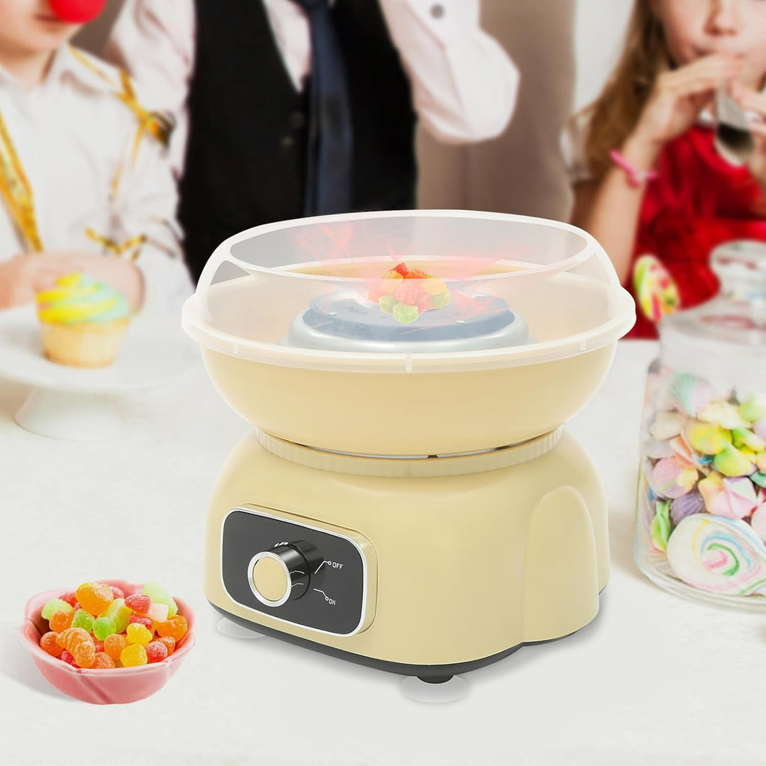 Zuckerwattemaschine, 500W Retro Cotton Candy Machine, Zuckerwatte Maschine mit Stäbchen und Messlöff