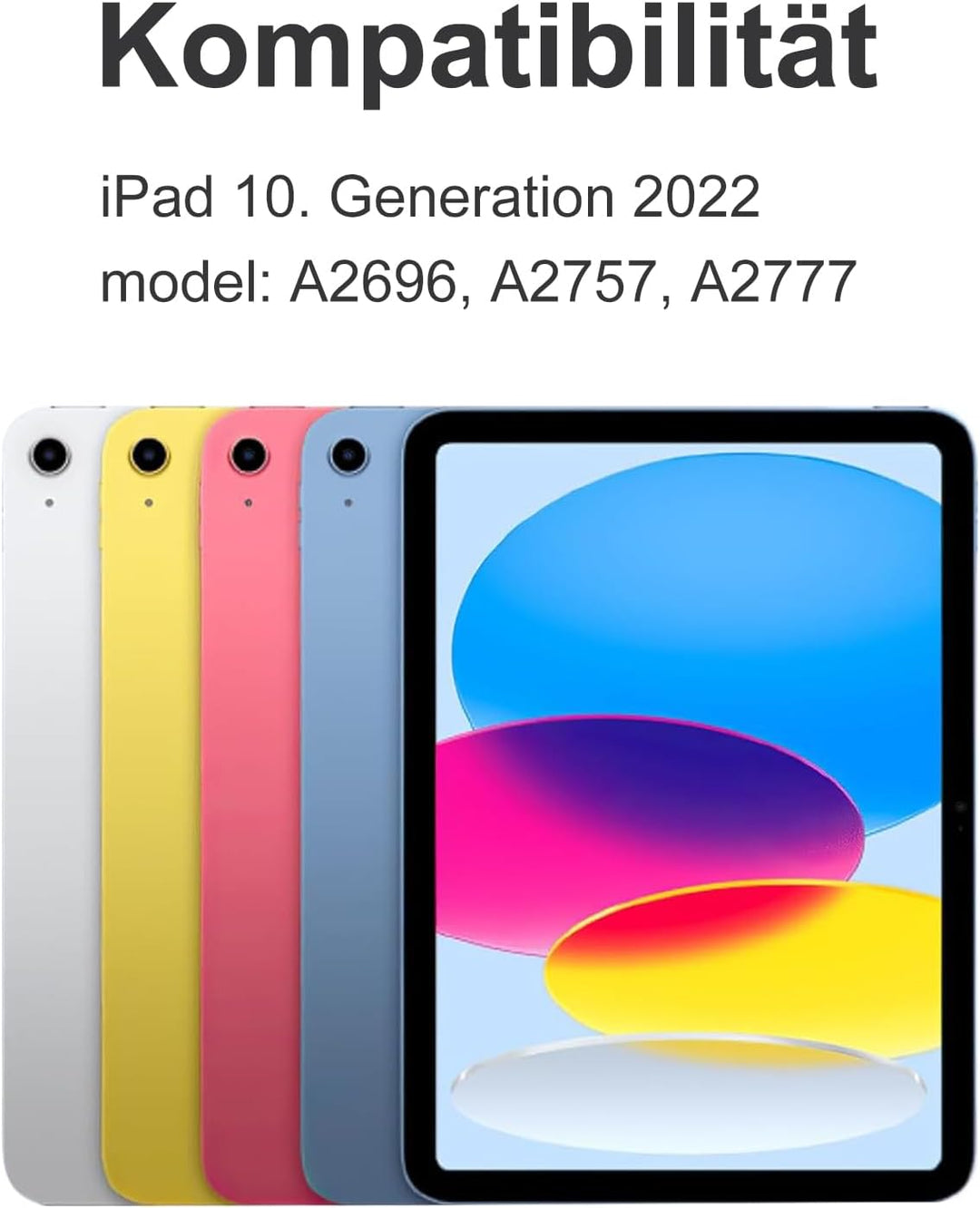 IVEOPPE Hülle mit Tastatur für iPad A16 11 Generation 2025/10 Generation 2022, Bluetooth Magnetische