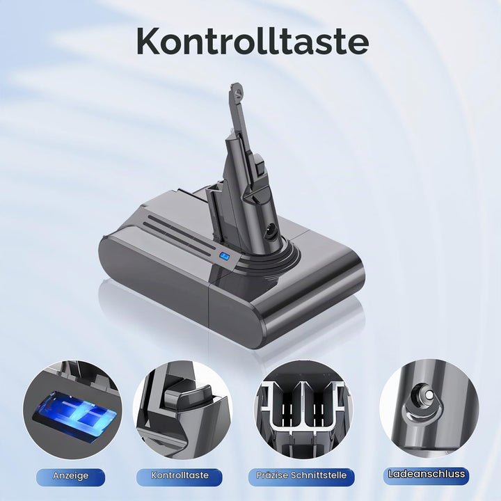 8000mAh Akku für Dyson V8 SV10, Li-ION Ersatzakku Batterie kompatibel mit V8 Animal/Absolute/Motorhe