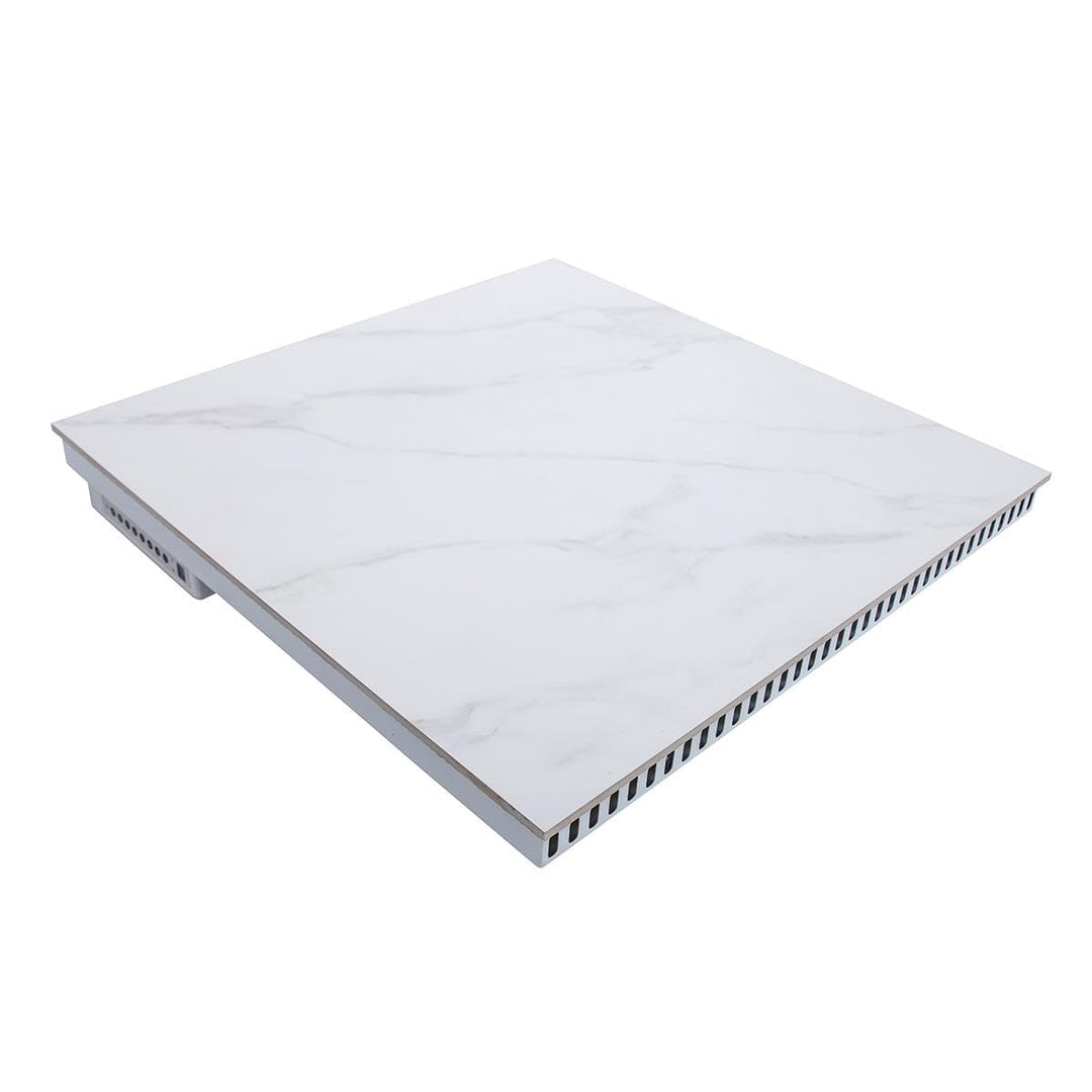 Allpax PaloTerm Infrarotheizung 500 Watt mit Marmoroptik und WiFi-Thermostat - 60 x 60 x 9 cm - zur