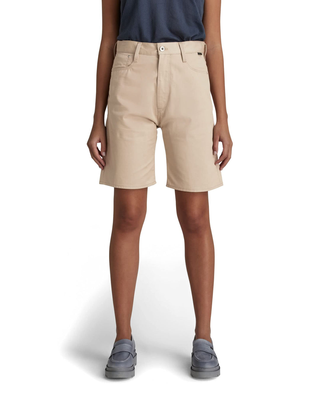 G-STAR RAW Damen Type 89 Long Shorts 27W Beige (Westpoint Khaki D21491-c962-c531), 27W Beige (Westpo