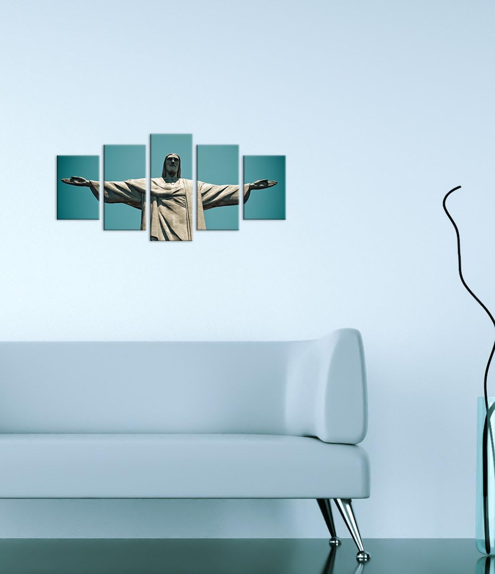 Bilderdepot24 Bild auf Leinwand | Jesus Christus der Erlöser - Rio De Janeiro Brasilien in 70x50 cm