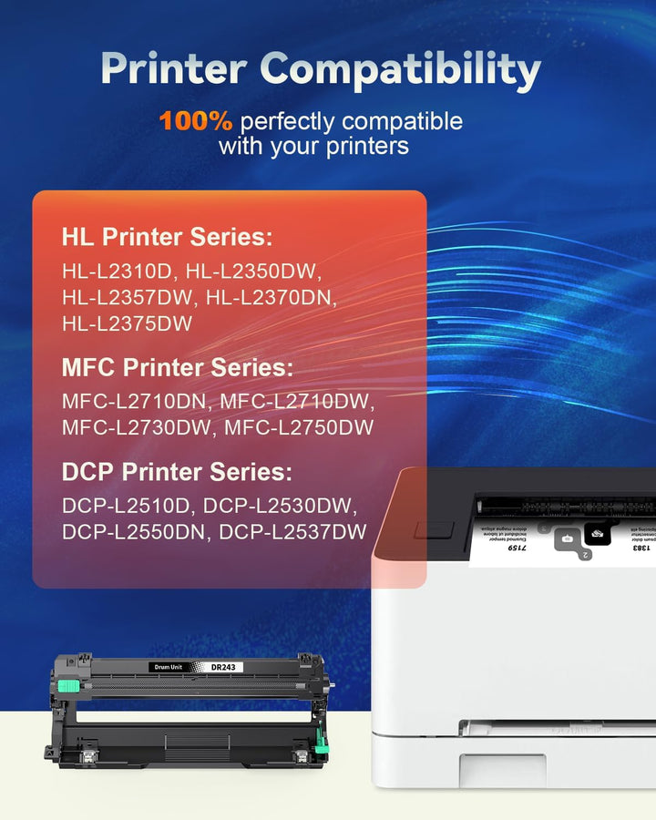 DR243 DR243 Trommeleinhei kompatibel für Brother MFC-L3700Series DCP-L3500Series MFC-L3770CW MFC-L37