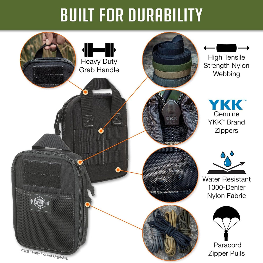 Maxpedition Fatty Pocket Organizer Tasche, Schwarz, 20 in, Schwarz