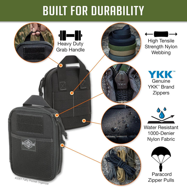 Maxpedition Fatty Pocket Organizer Tasche, Schwarz, 20 in, Schwarz