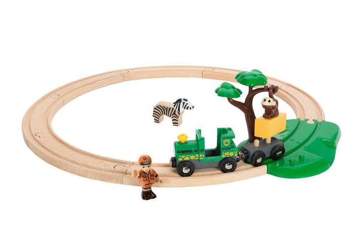 BRIO 33720 Safari Bahn Set - Eisenbahnset Holzeisenbahn - Empfohlen für Kinder ab 3 Jahren Brio 3372