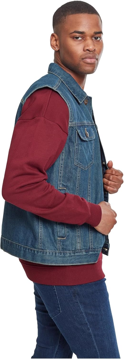 Urban Classics Herren Denim Vest, Männer Jeansweste, erhältlich in vielen verschiedenen Farben, Grös