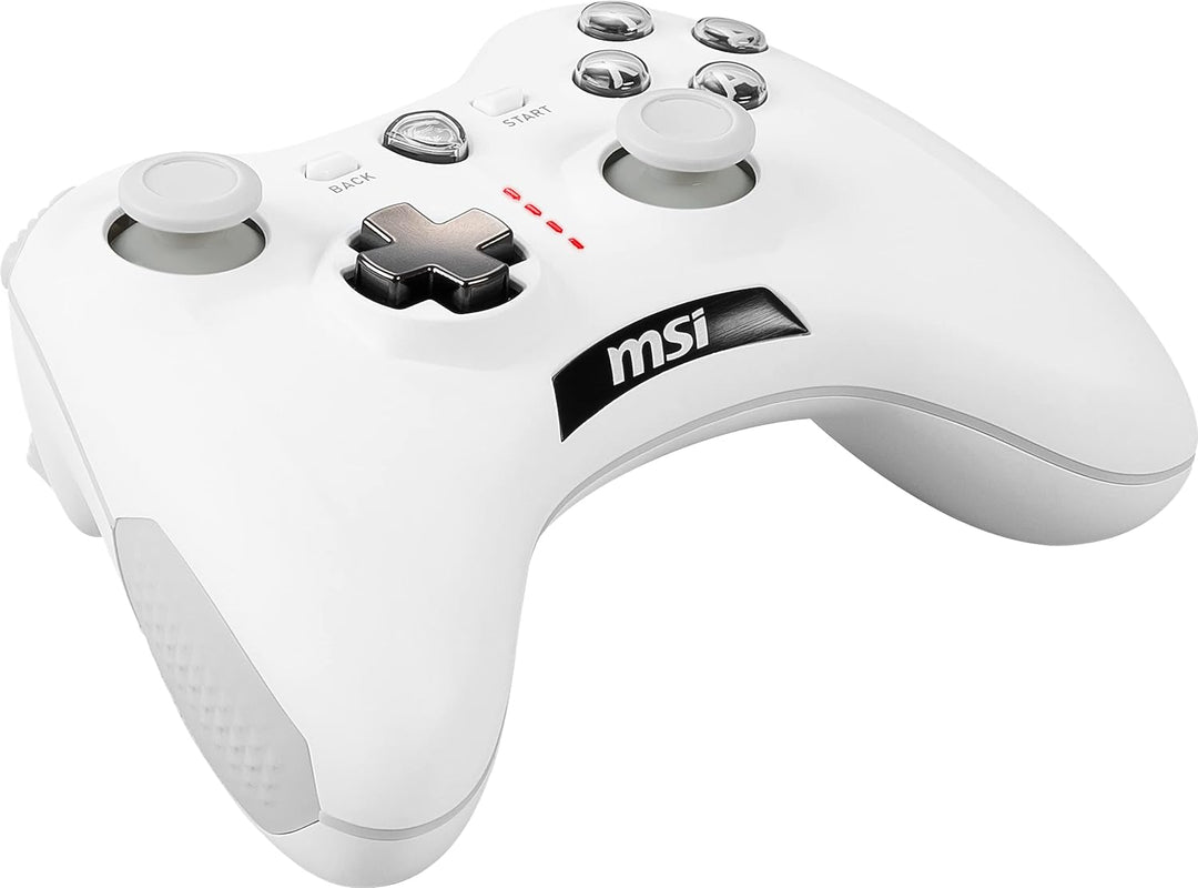 MSI FORCE GC30 V2 WHITE Kabelloser PC Gamepad Controller - 2,4 GHz, 600mAh Li-Ion Akku, austauschbar