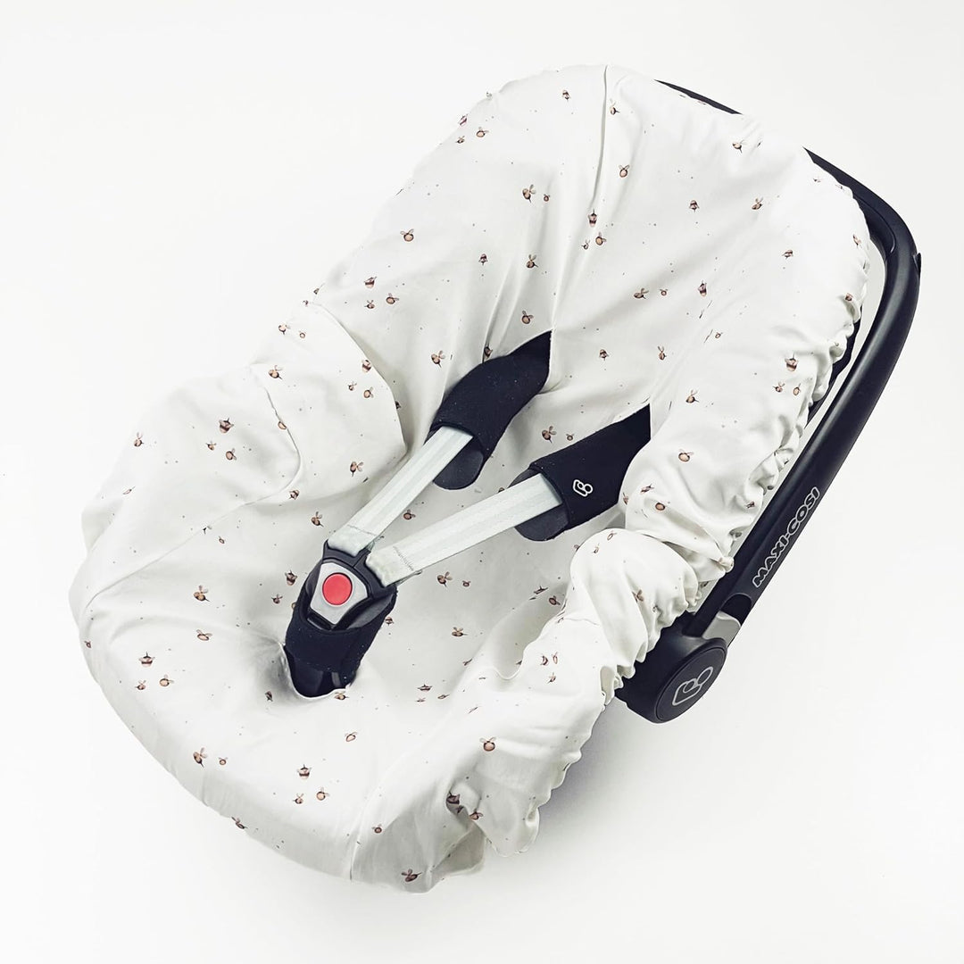 Sommerbezug Babyschale Bezug Universal, 100% antibakterielle Baumwolle mit Silberionen, Schonbezug B