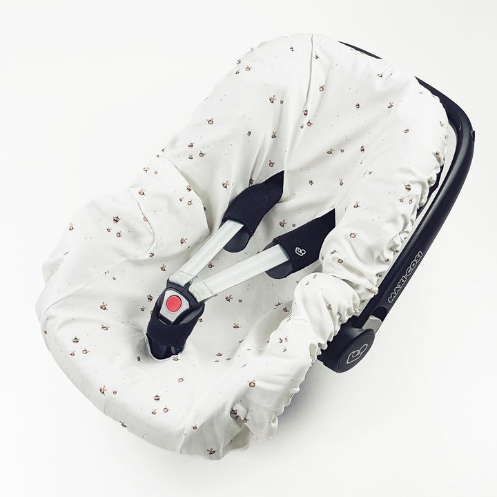 Sommerbezug Babyschale Bezug Universal, 100% antibakterielle Baumwolle mit Silberionen, Schonbezug B