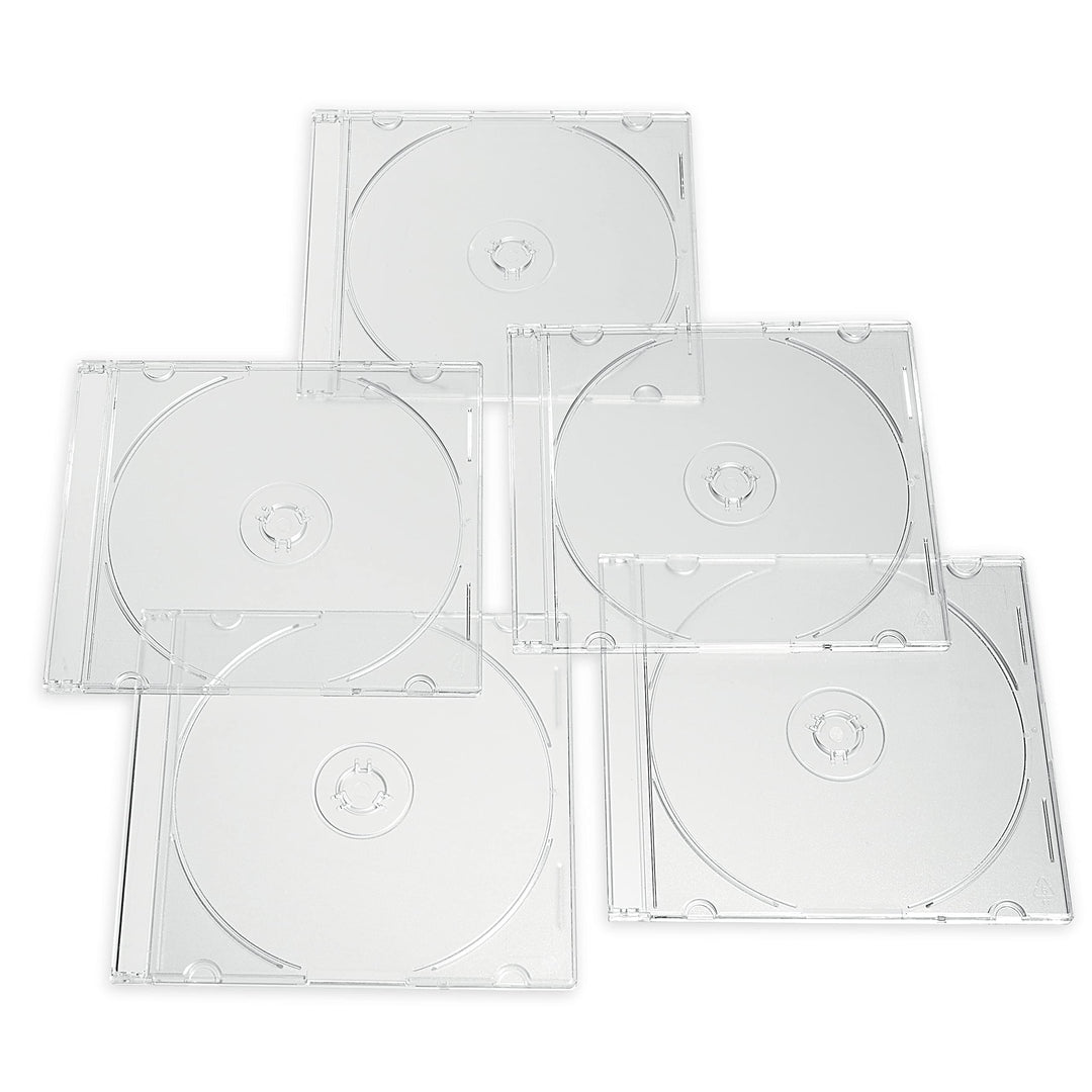 Verbatim CD DVD Blu-Ray Clear Slim Jewel Cases 5,2mm - 25 Stück 25 Stück, transparent, 25 Stück, tra