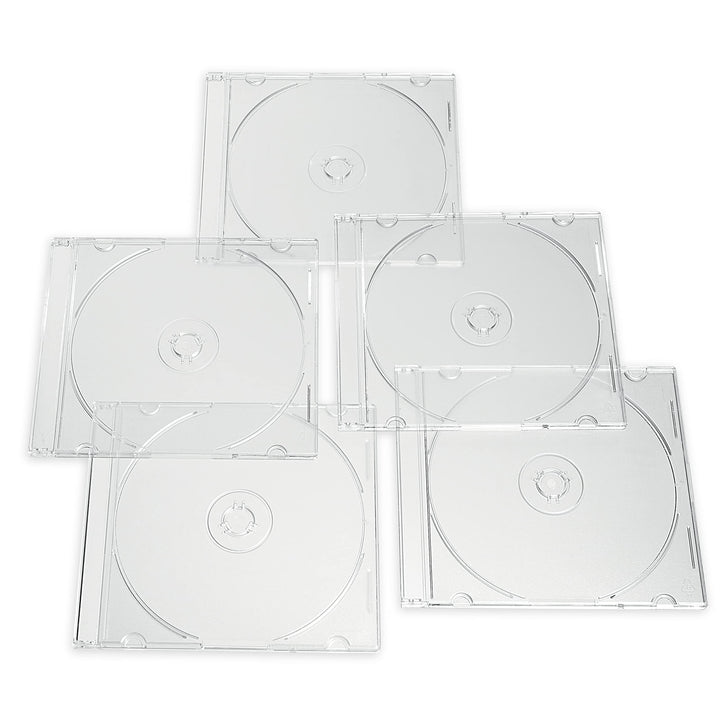 Verbatim CD DVD Blu-Ray Clear Slim Jewel Cases 5,2mm - 25 Stück 25 Stück, transparent, 25 Stück, tra