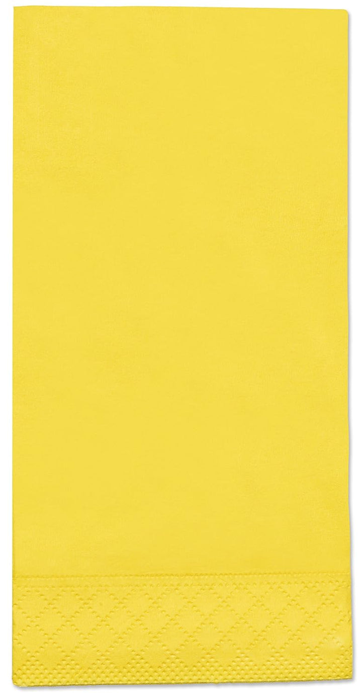 Tork 470252 Soft Dinnerservietten Gelb 1/8 Falz / 3-lagige Papierservietten / Ideale Grösse für ein