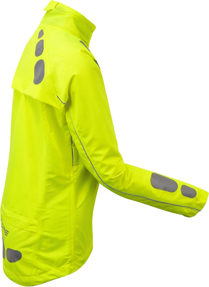 Damen Radsportjacke wasserdicht atmungsaktiv High-Vis - Gelb - Night Eagle, Gelb