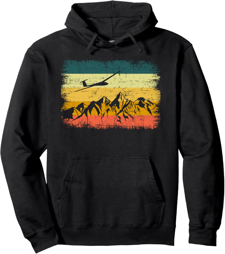 Retro Segelflieger Berge Segelflug Berg Pilot Segelfliegen Pullover Hoodie