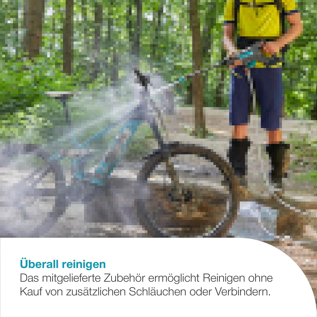 Gardena Akku-Mitteldruckreiniger AquaClean 24/18V P4A Premium Set: Akku-Reiniger mit voller Ausstatt