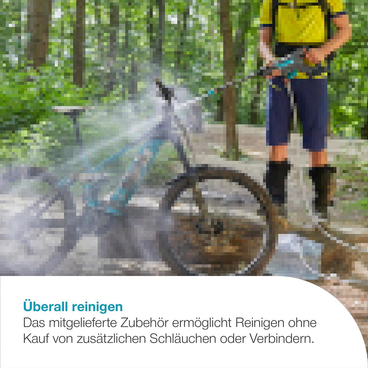 Gardena Akku-Mitteldruckreiniger AquaClean 24/18V P4A Premium Set: Akku-Reiniger mit voller Ausstatt