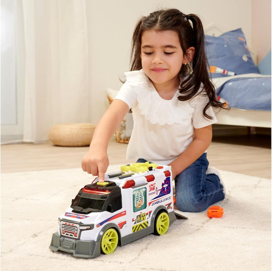 Dickie Toys - grosser Spielzeug-Krankenwagen mit vielen Extras (35,5 cm) - Rettungswagen mit Spiel-D